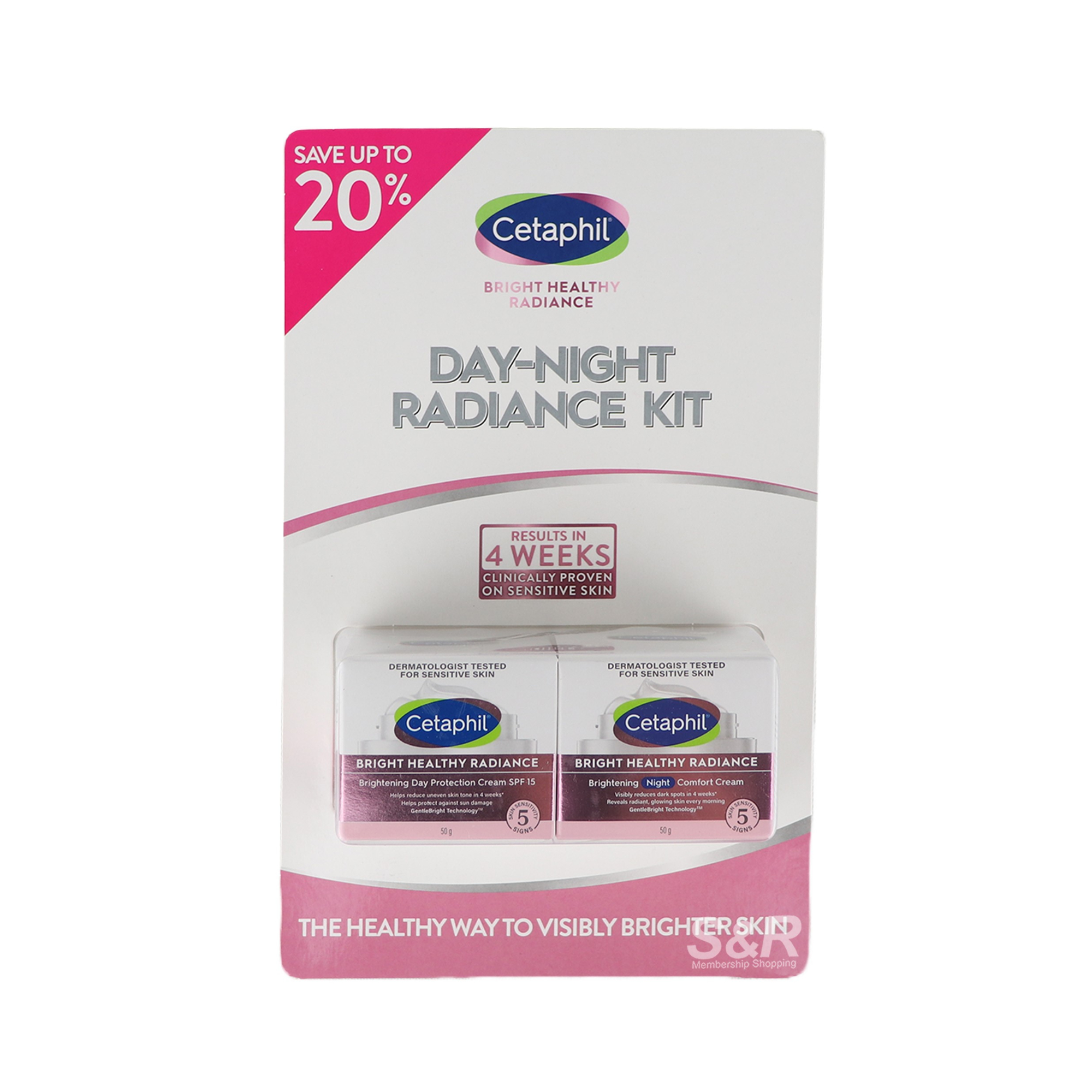 Cetaphil Bright Healthy Radiance Day-Night Radiance Kit (50g x 2pcs)